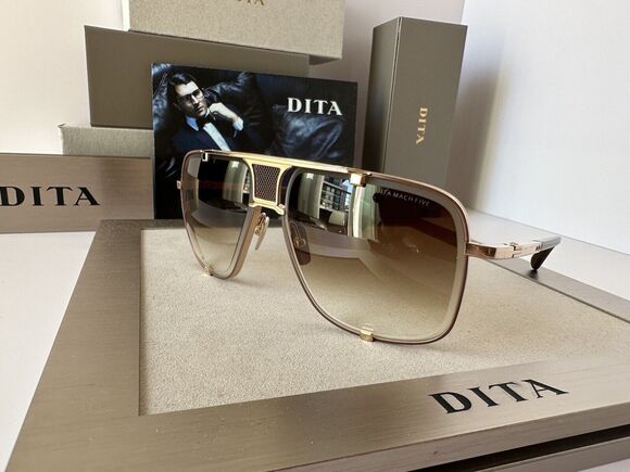 DITA Other - MACH-FIVE DRX-2087-I GLD BRN BRUSHED WHITE GOLD-BROWN GRADIENT SUNGLASSES